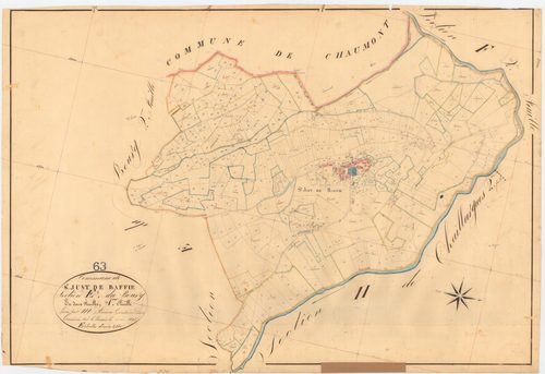 Saint-Just - 55 FI 972      Section E du Bourg, 1ère feuille