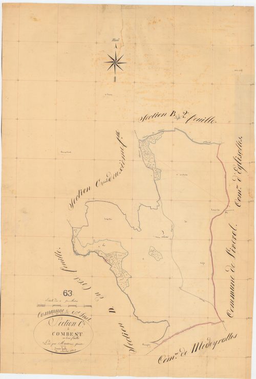 Saint-Just - 55 FI 966      Section C de Combest, 1ère feuille