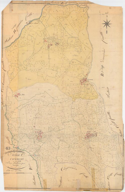 Saint-Just - 55 FI 967      Section C de Combest, 2ème feuille