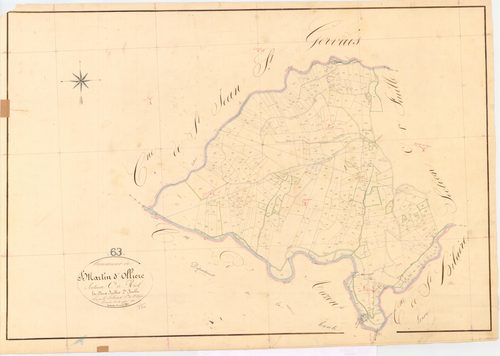 Saint-Martin-d'Ollières - 54 Fi 885      Section C de Réol, 2ème feuille