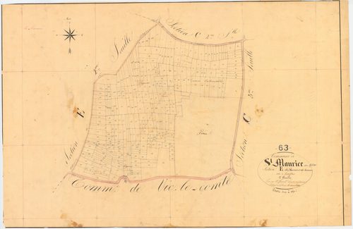 Saint-Maurice - 51 FI 1218      Section E du Bournet et des Varennes, 1ère feuille
