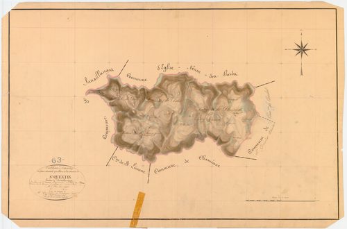 Saint-Quentin-sur-Sauxillanges - 54 Fi 916      Tableau d'assemblage du plan cadastral parcellaire de la commune de Saint-Quentin