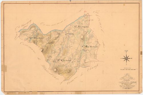 Saint-Quintin-sur-Sioule - 53 FI 1204      Tableau d'assemblage du plan cadastral parcellaire de la commune de Saint-Quintin-sur-Sioule
