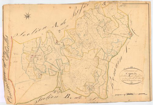 Saint-Romain - 55 FI 1003      Section A de Besse, 1ère feuille