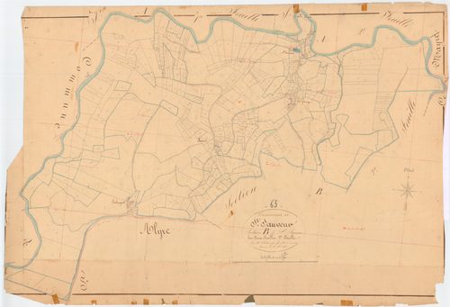 Saint-Sauveur-la-Sagne - 55 FI 1015      Section B de Saint-Sauveur, 1ère feuille
