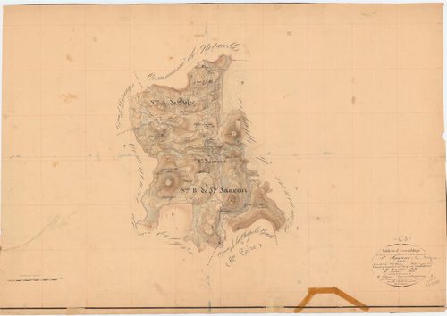 Saint-Sauveur-la-Sagne - 55 FI 1012      Tableau d'assemblage du plan cadastral parcellaire de la commune de Saint-Sauveur