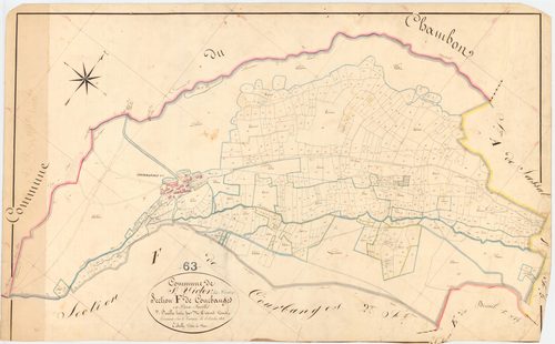Saint-Victor-la-Rivière - 54 Fi 965      Section F de Courbanges, 1ère feuille