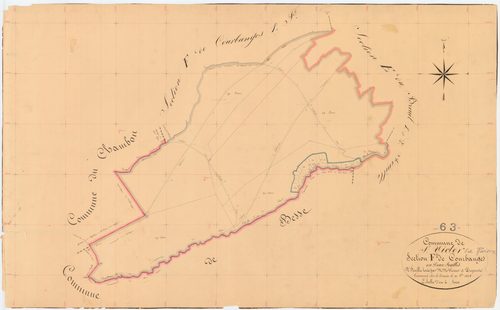 Saint-Victor-la-Rivière - 54 Fi 966      Section F de Courbanges, 2ème feuille