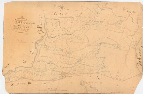 Saint-Victor-Montvianeix - 55 FI 1031      Section D du Bourg, 1ère feuille
