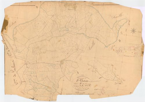 Saint-Victor-Montvianeix - 55 FI 1021      Section A de chez Dassaud, 4ème feuille