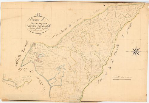 Sauvessanges - 55 FI 1042      Section C de la Valette, 1ère feuille