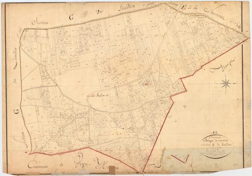 La Sauvetat - 51 FI 1308      Section G de Lieudieu, 3ème feuille