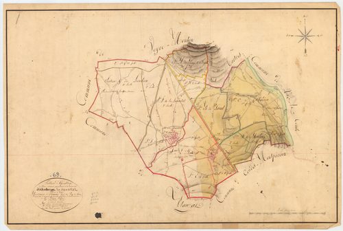 La Sauvetat - 51 FI 1298      Tableau d'assemblage du plan cadastral parcellaire de la commune de La Sauvetat