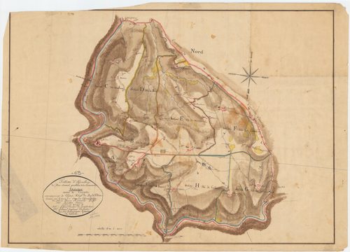 Sauviat - 55 FI 1053      Tableau d'assemblage du plan cadastral parcellaire de la commune de Sauviat