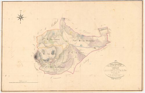 Solignat - 54 Fi 1027      Tableau d'assemblage du plan cadastral parcellaire de la commune de Solignat