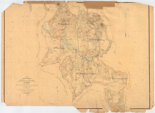 Sugères - 51 FI 1323      Tableau d'assemblage du plan cadastral parcellaire de la commune de Sugères