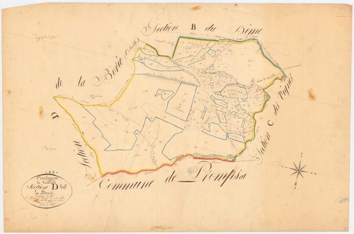Teilhède - 53 FI 1274      Section D de la Borie, 2ème feuille