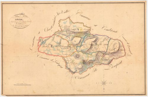 Teilhède - 53 FI 1269      Tableau d'assemblage du plan cadastral parcellaire de la commune de Teilhède