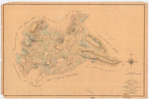 Teilhet - 53 FI 1276      Tableau d'assemblage du plan cadastral parcellaire de la commune de Teilhet
