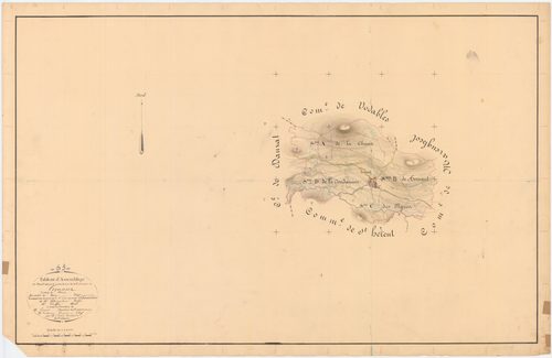 Ternant-les-Eaux - 54 Fi 1054      Tableau d'assemblage du plan cadastral parcellaire de la commune de Ternant-les-Eaux