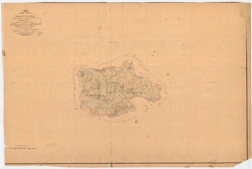 Thiolières - 55 FI 1113      Tableau d'assemblage du plan cadastral parcellaire de la commune de Thiolières