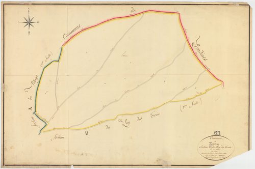Tortebesse - 51 FI 1347      Section B du Puy des Trois, 1ère feuille