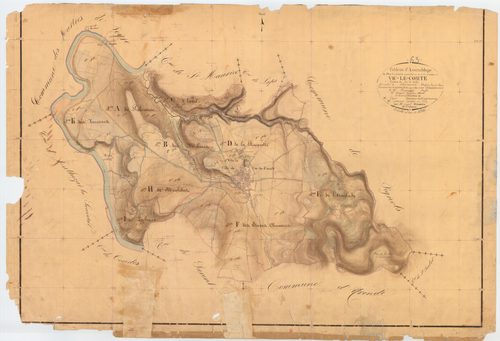 Vic-le-Comte - 51 FI 1468      Tableau d'assemblage du plan cadastral parcellaire de la commune de Vic-le-Comte