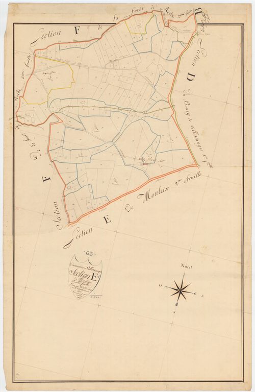 Villosanges - 53 FI 1342      Section E de Mouleix, 1ère feuille