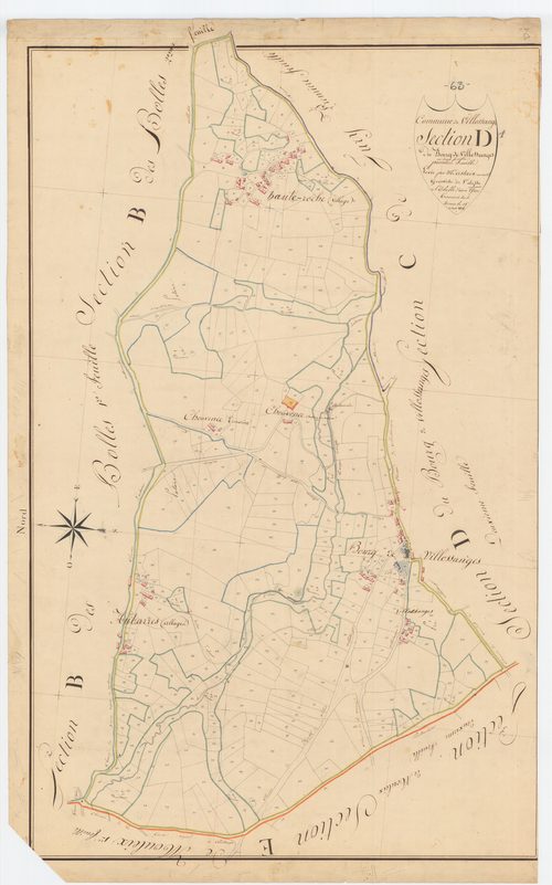 Villosanges - 53 FI 1340      Section D du Bourg, 1ère feuille