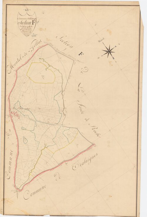 Villosanges - 53 FI 1345      Section F de la Forêt de Roche, 1ère feuille
