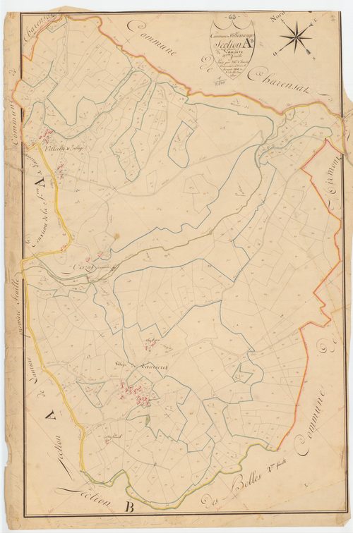 Villosanges - 53 FI 1334      Section A de Laurière, 3ème feuille