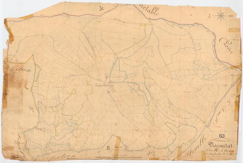 Viscomtat - 55 FI 1145      Section B de Malaptie, 1ère feuille