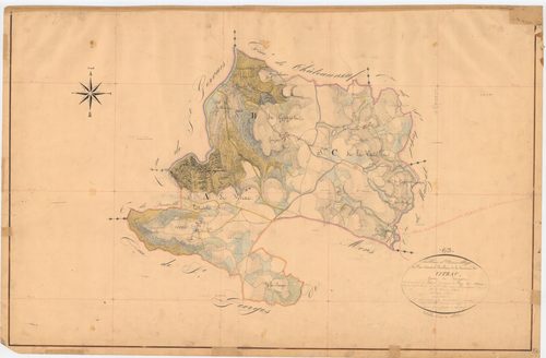Vitrac - 53 FI 1360      Tableau d'assemblage du plan cadastral parcellaire de la commune de Vitrac