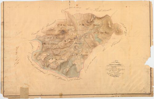 Yronde-et-Buron - 51 FI 1494      Tableau d'assemblage du plan cadastral parcellaire de la commune d'Yronde-et-Buron