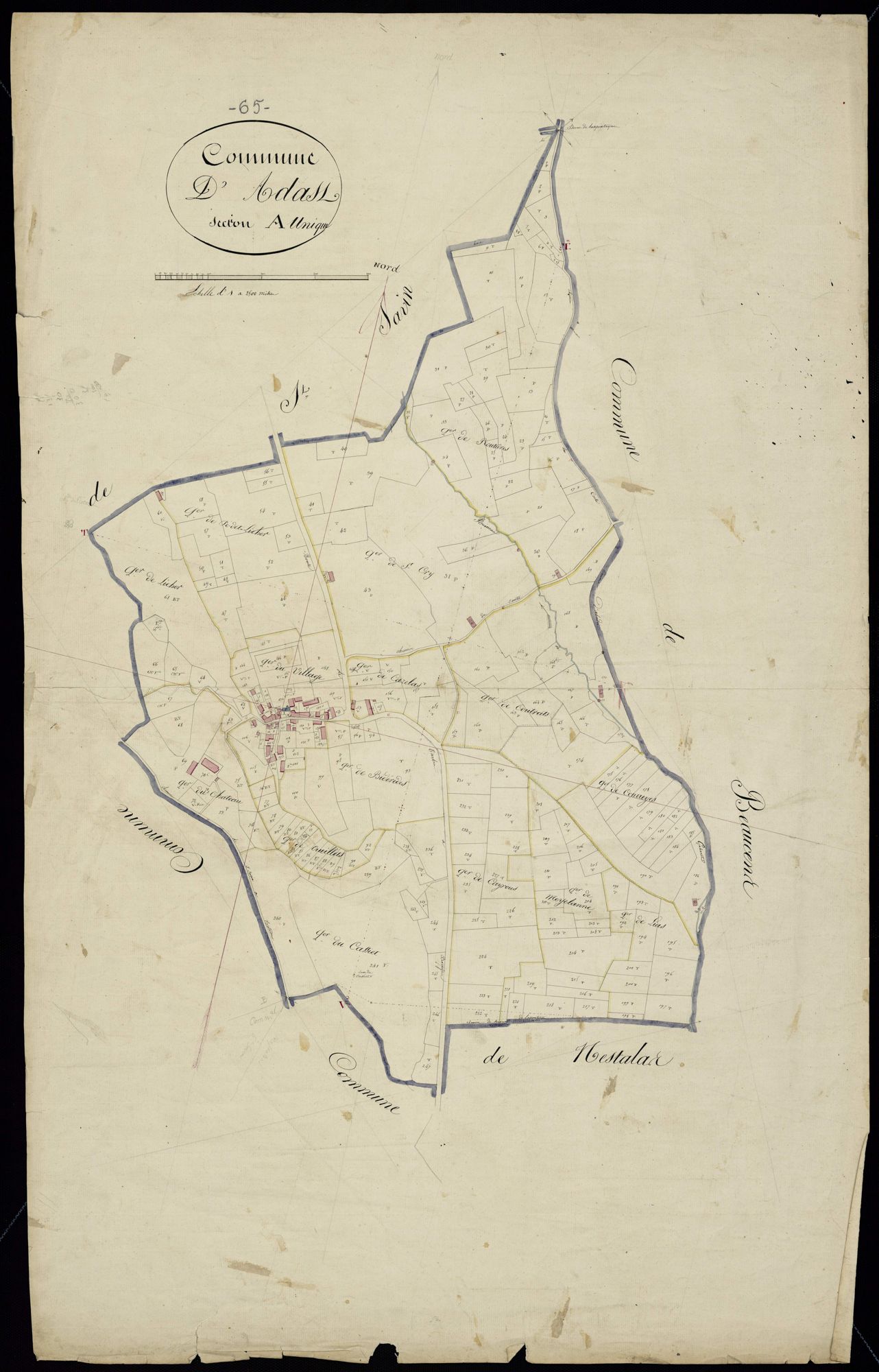 Adast - Adast.- Section A, 1re feuille