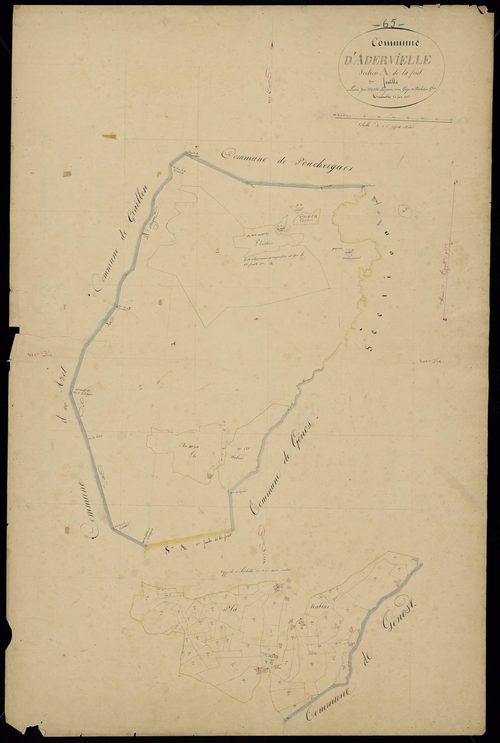Adervielle-Pouchergues - Adervielle.- Section A, 2e feuille