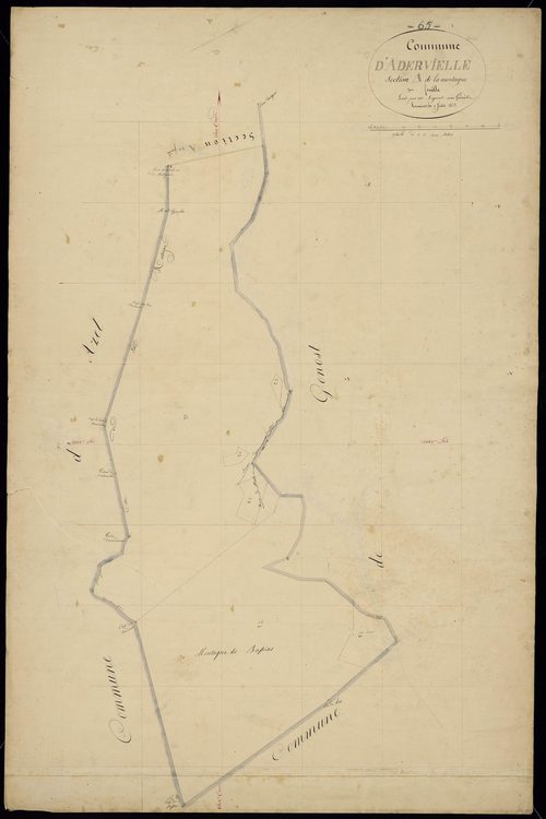Adervielle-Pouchergues - Adervielle.- Section A, 3e feuille