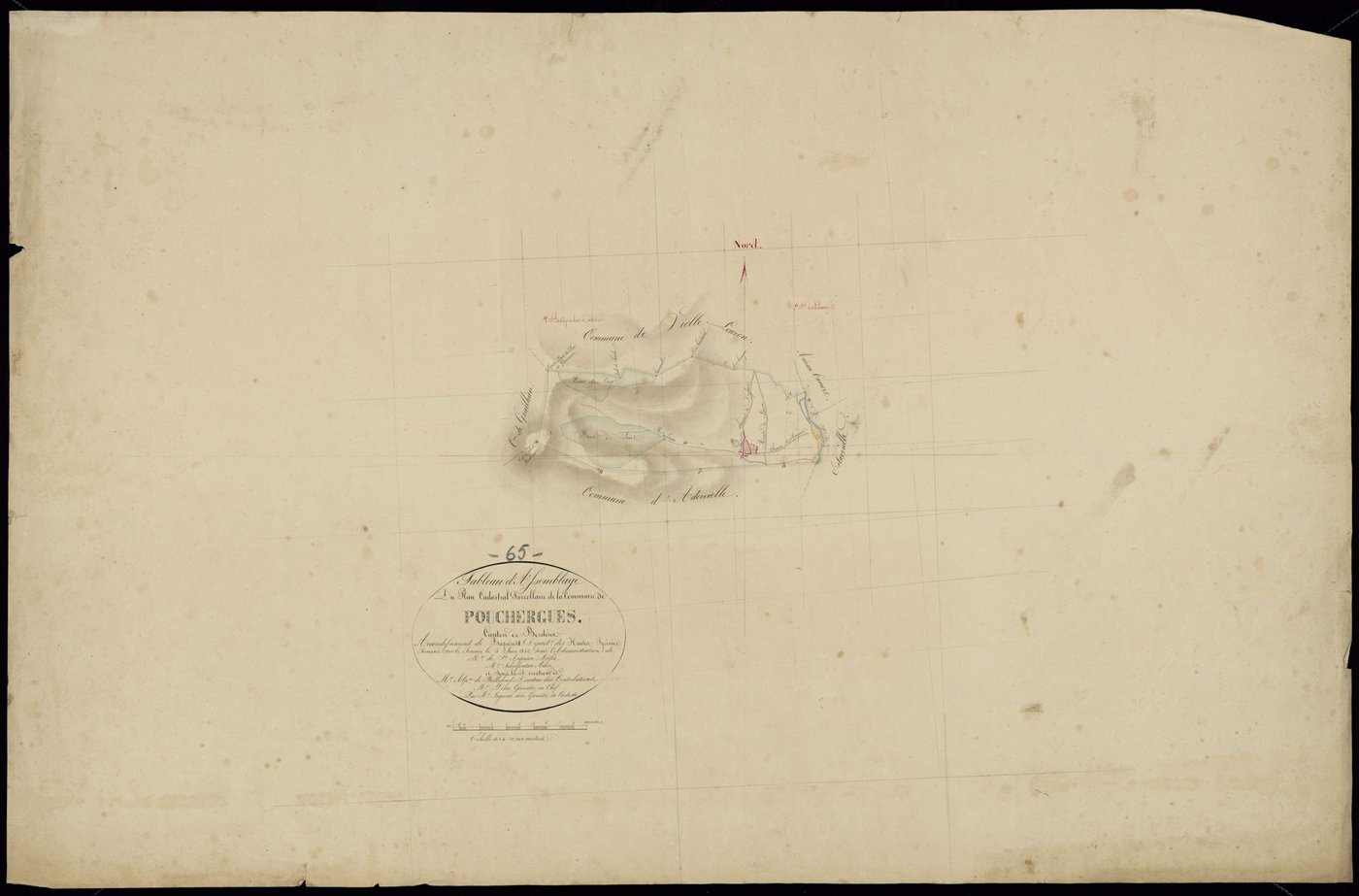 Adervielle-Pouchergues - Pouchergues.- Tableau d'assemblage