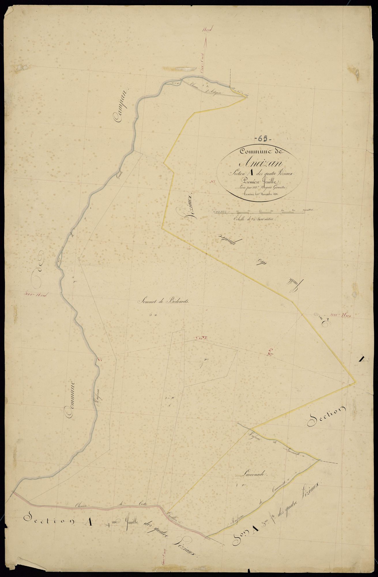 Ancizan - Ancizan.- Section A, 1re feuille