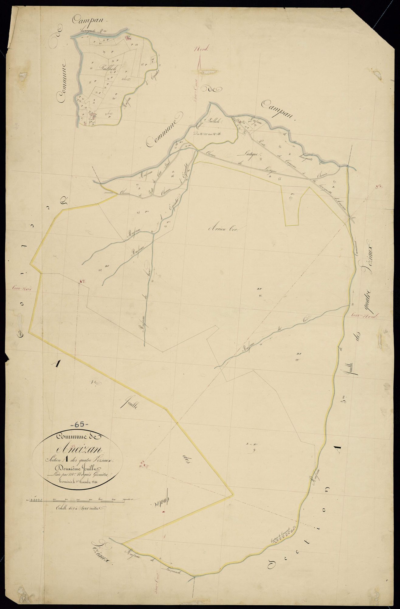 Ancizan - Ancizan.- Section A, 2e feuille