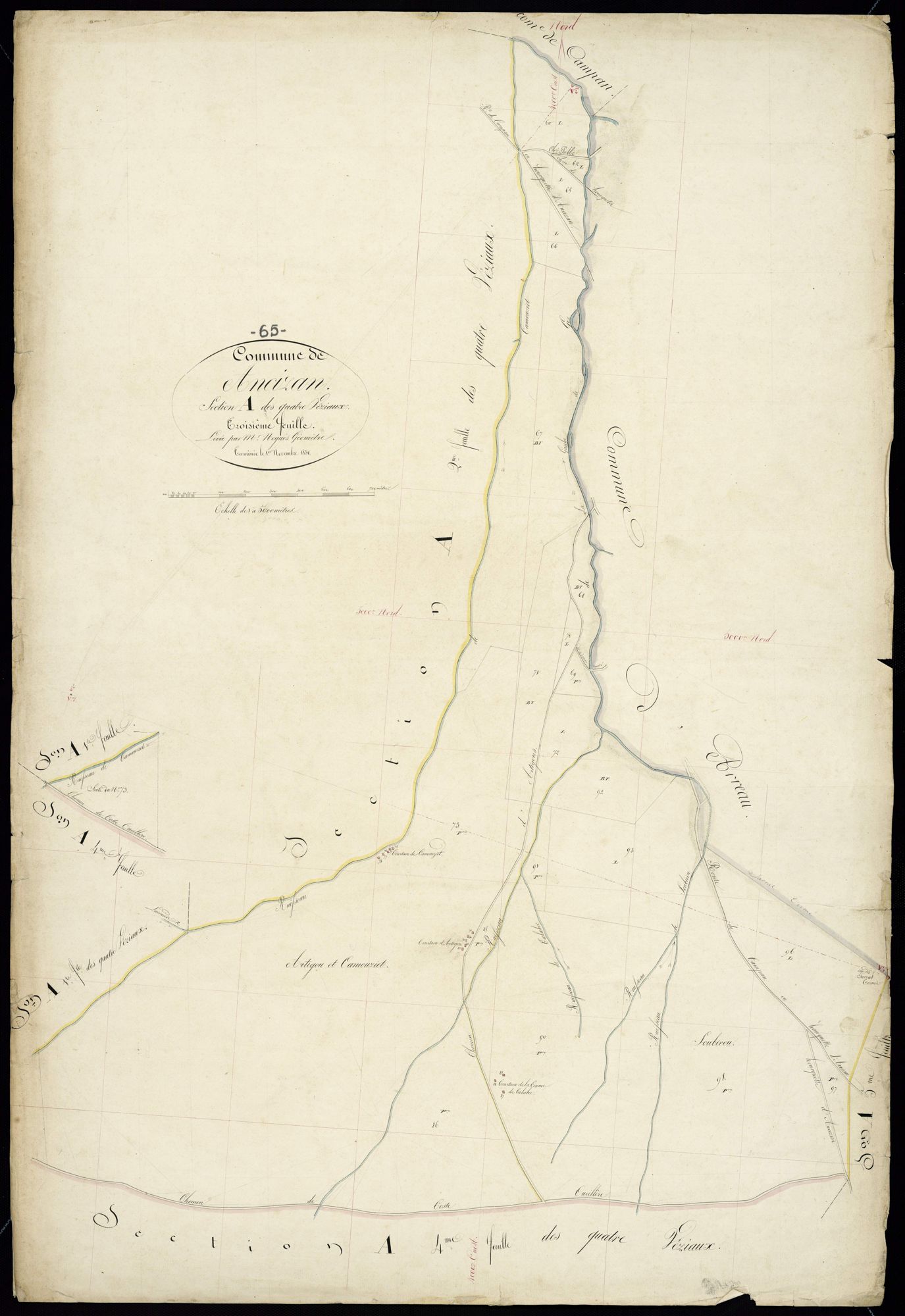 Ancizan - Ancizan.- Section A, 3e feuille
