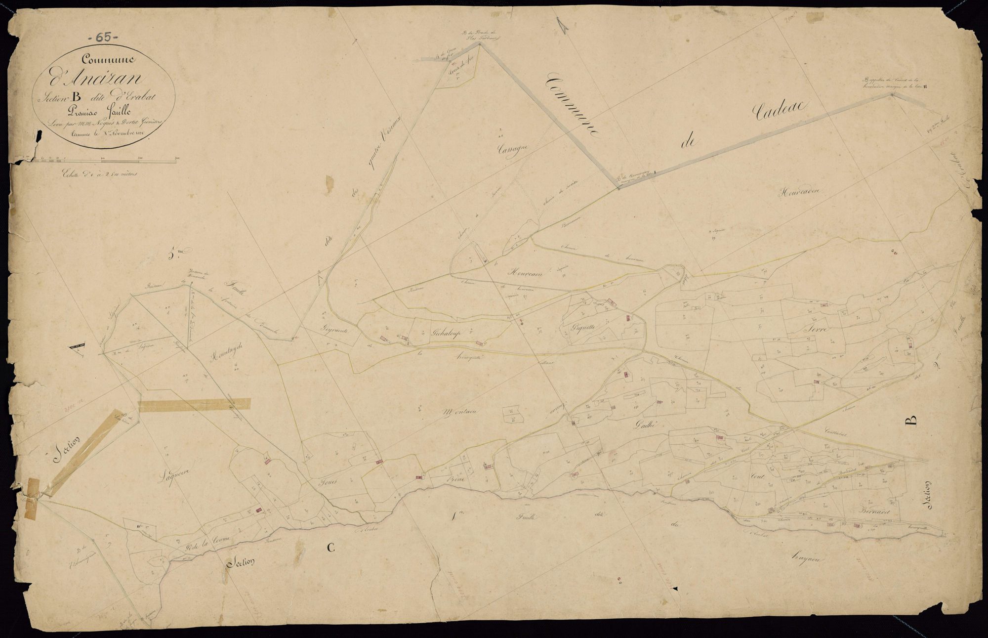 Ancizan - Ancizan.- Section B, 1re feuille