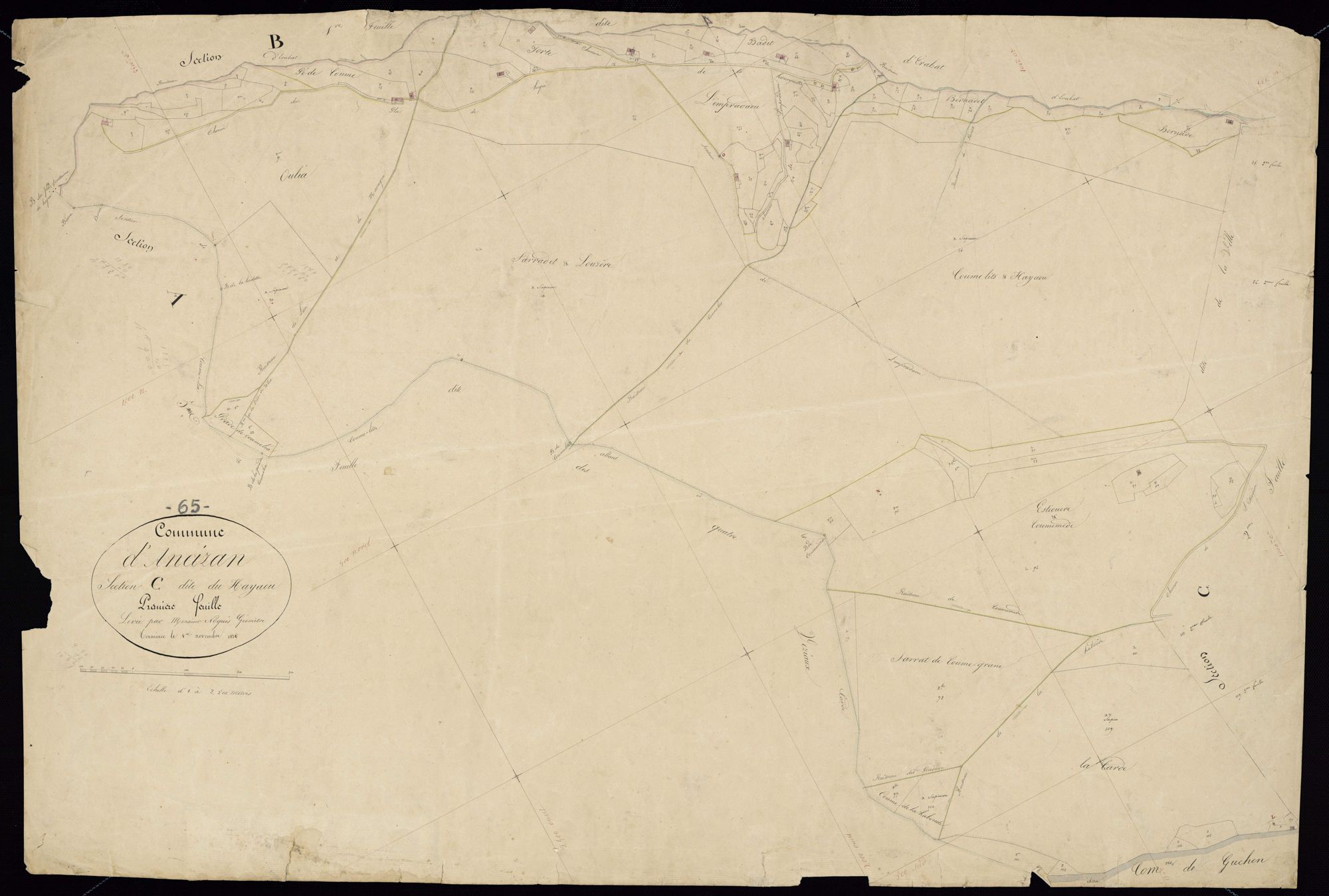 Ancizan - Ancizan.- Section C, 1re feuille