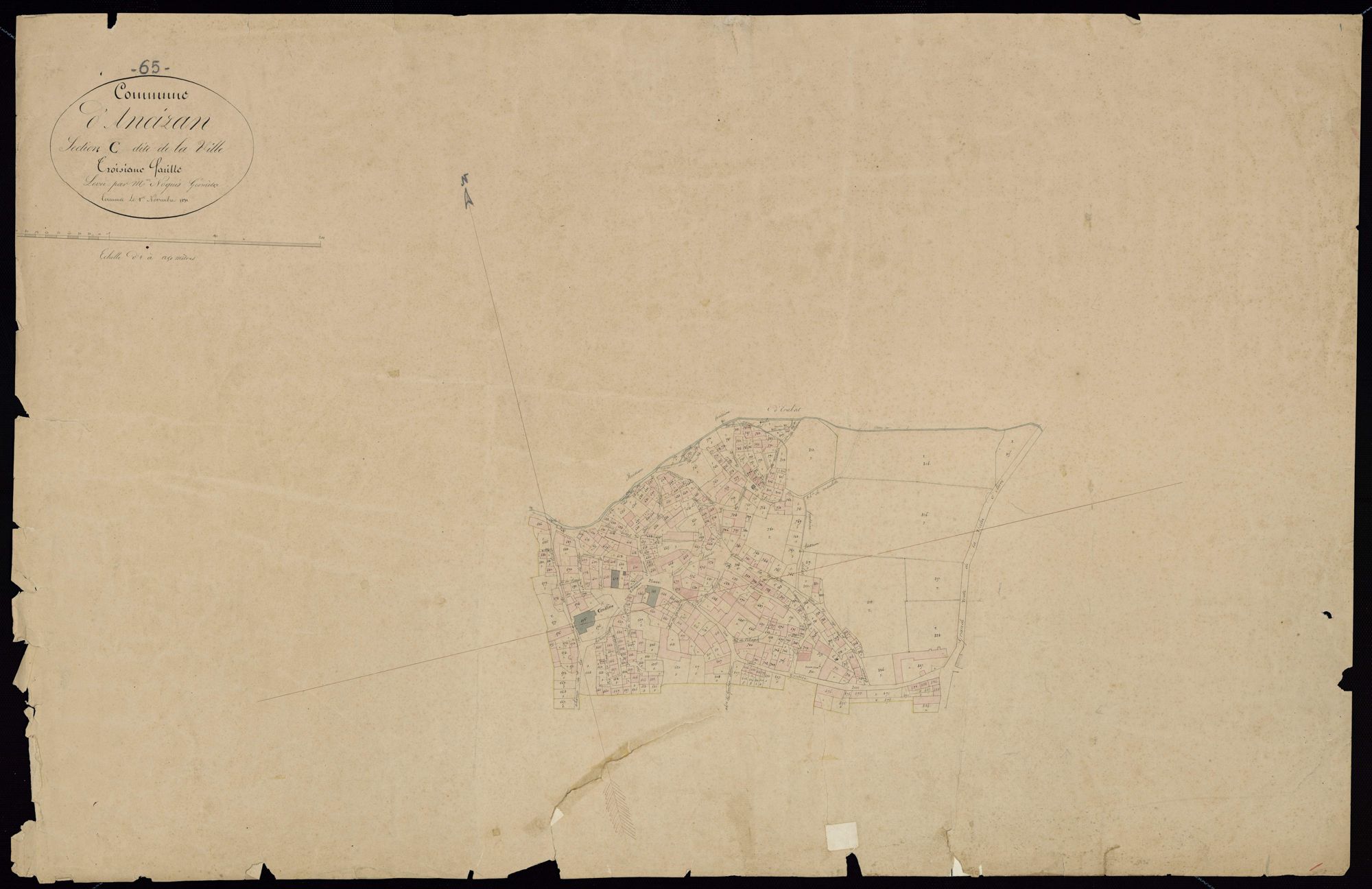 Ancizan - Ancizan.- Section C, 3e feuille