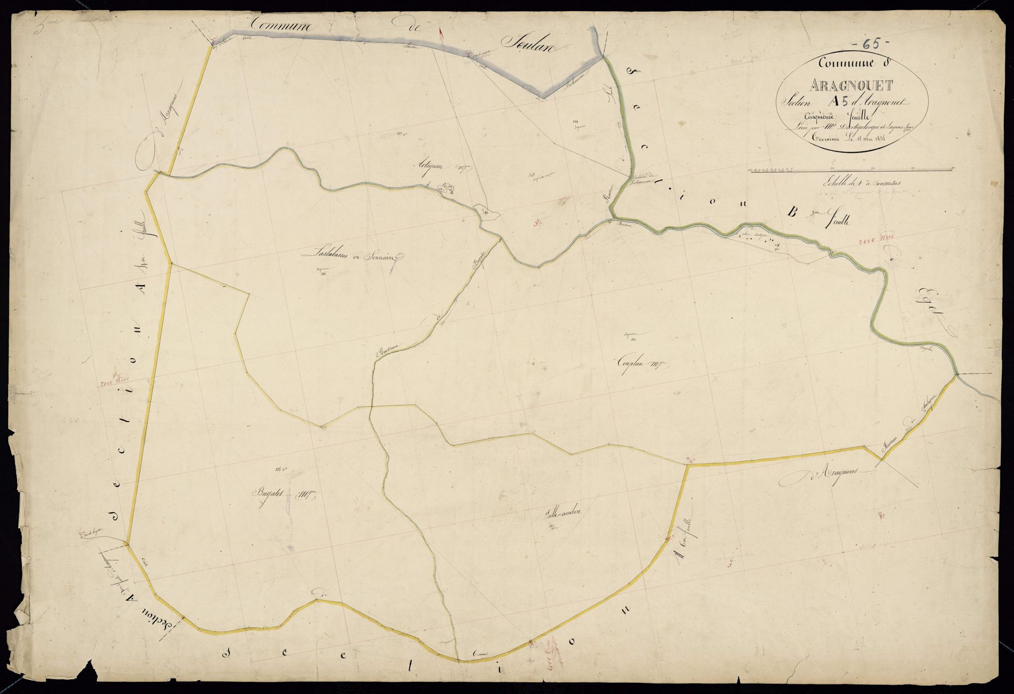 Aragnouet - Aragnouet.- Section A, 5e feuille