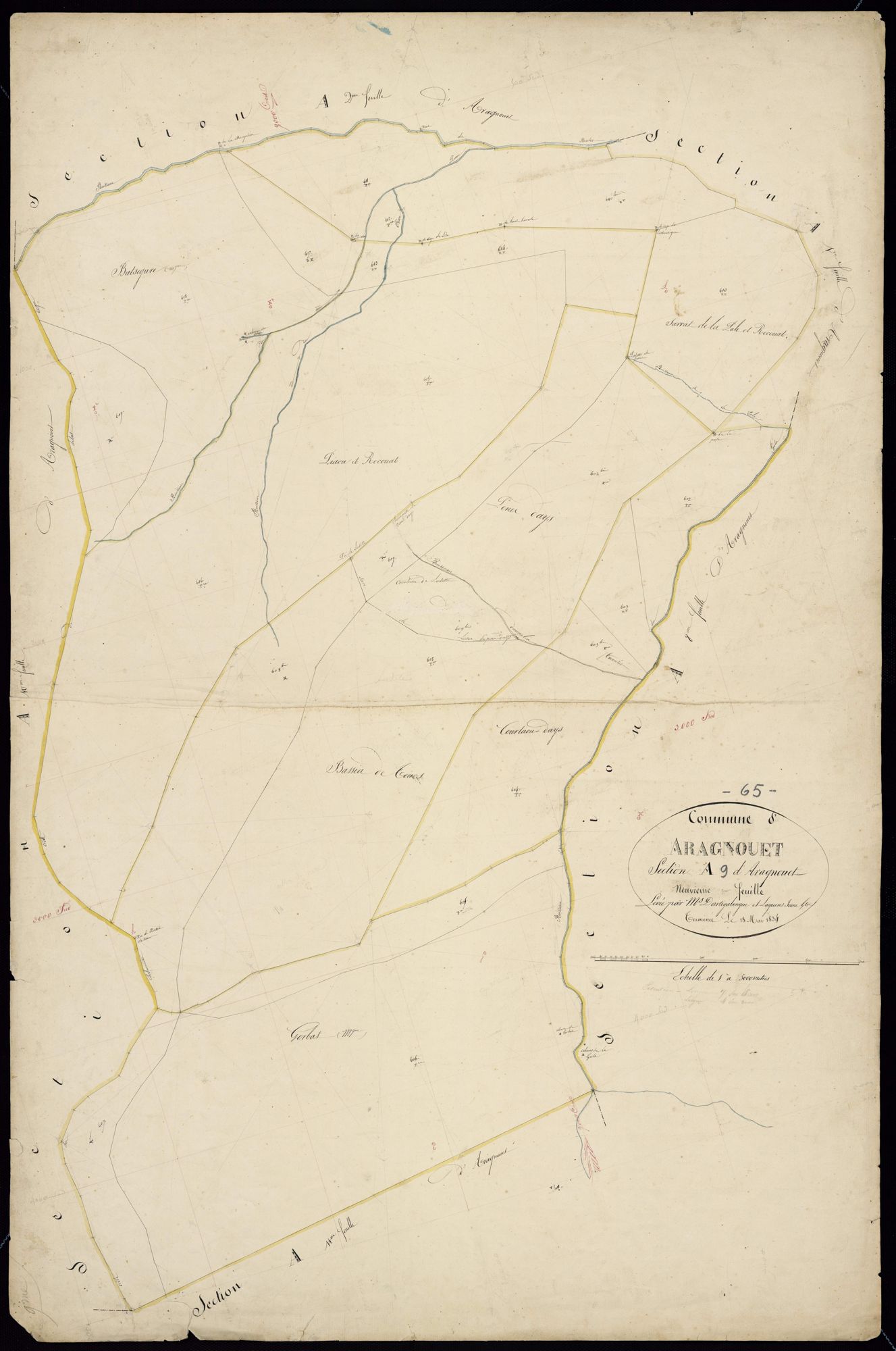 Aragnouet - Aragnouet.- Section A, 9e feuille