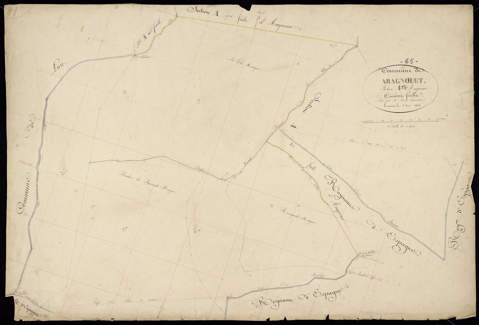 Aragnouet - Aragnouet.- Section A, 11e feuille