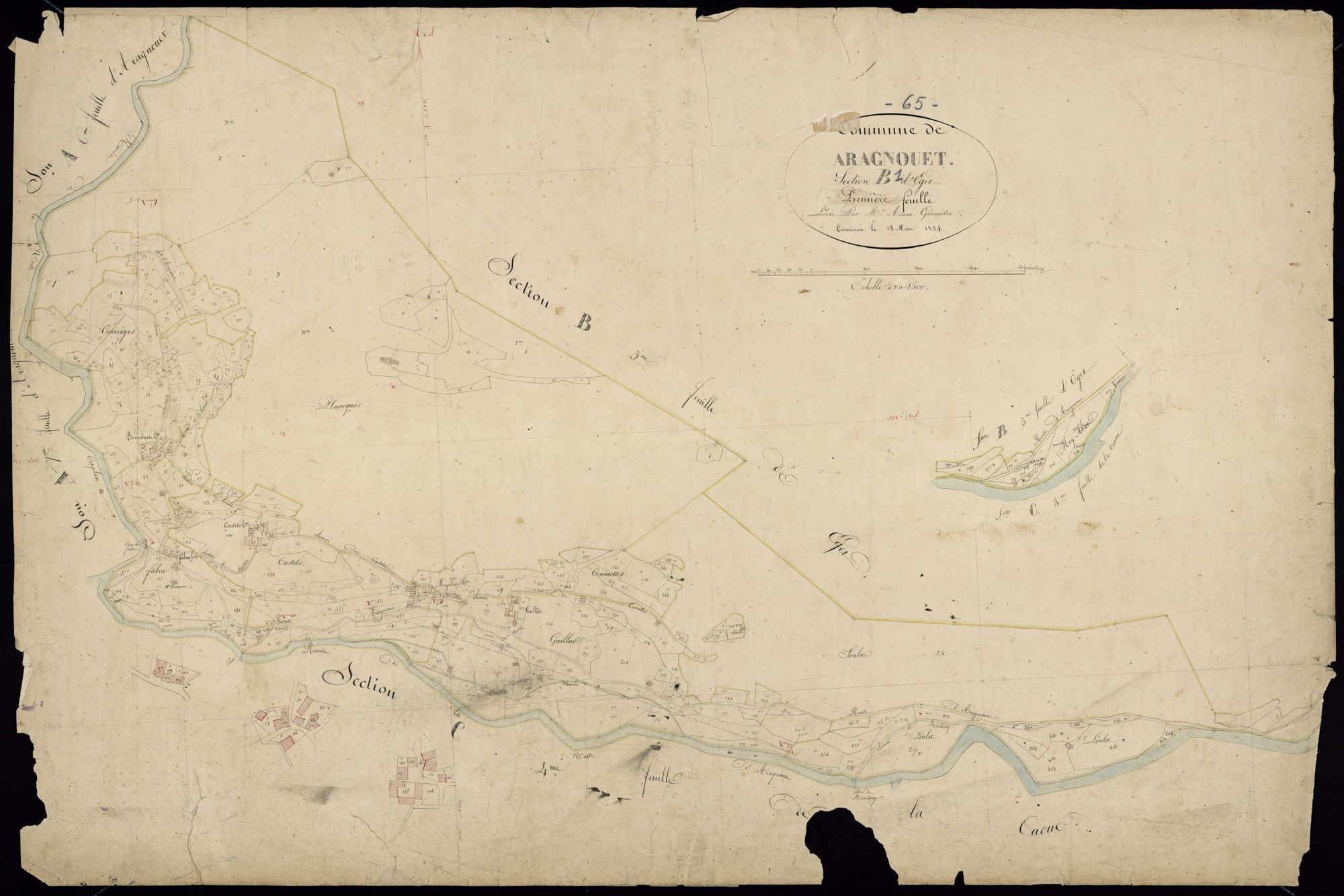 Aragnouet - Aragnouet.- Section B, 1re feuille