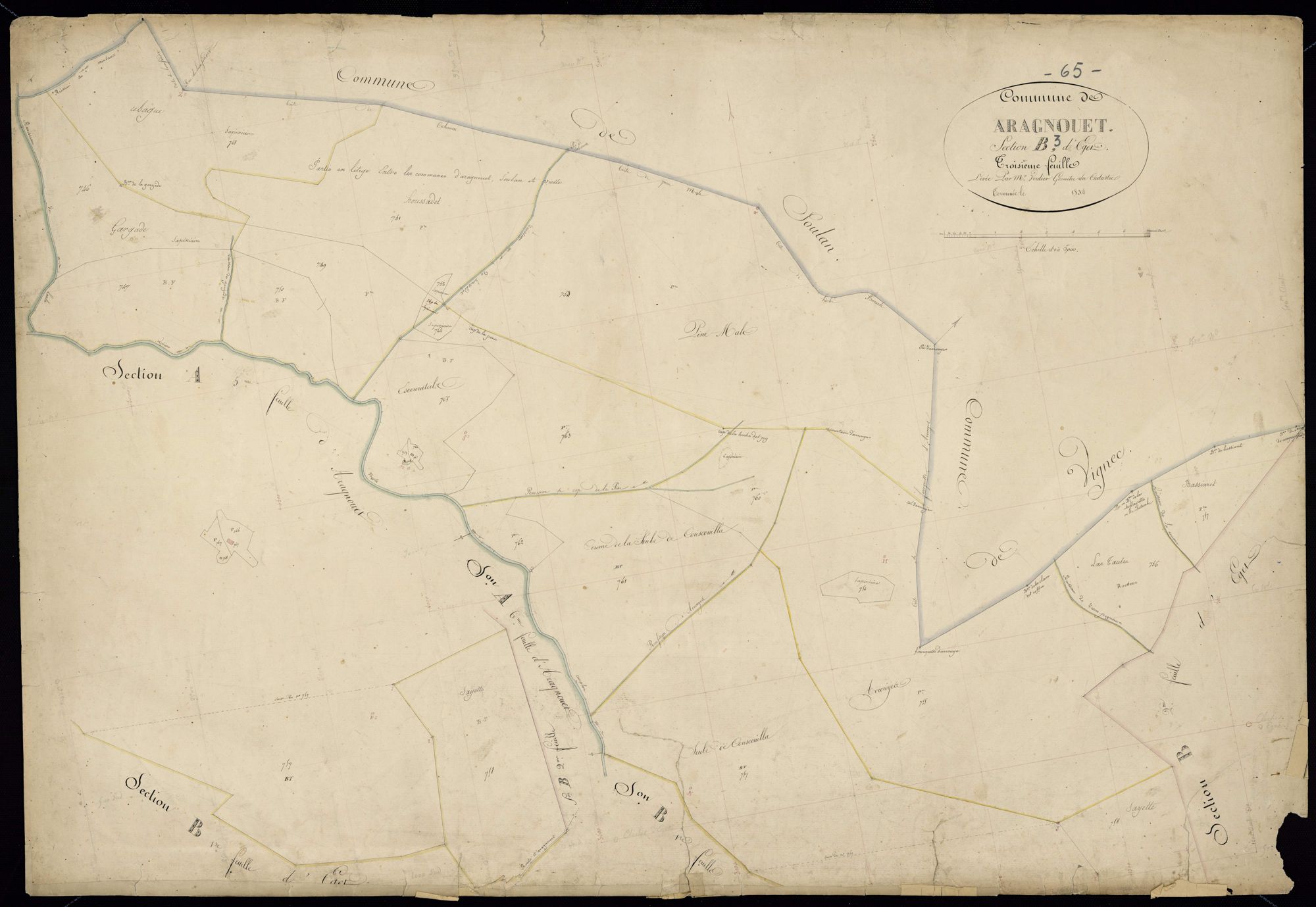 Aragnouet - Aragnouet.- Section B, 3e feuille