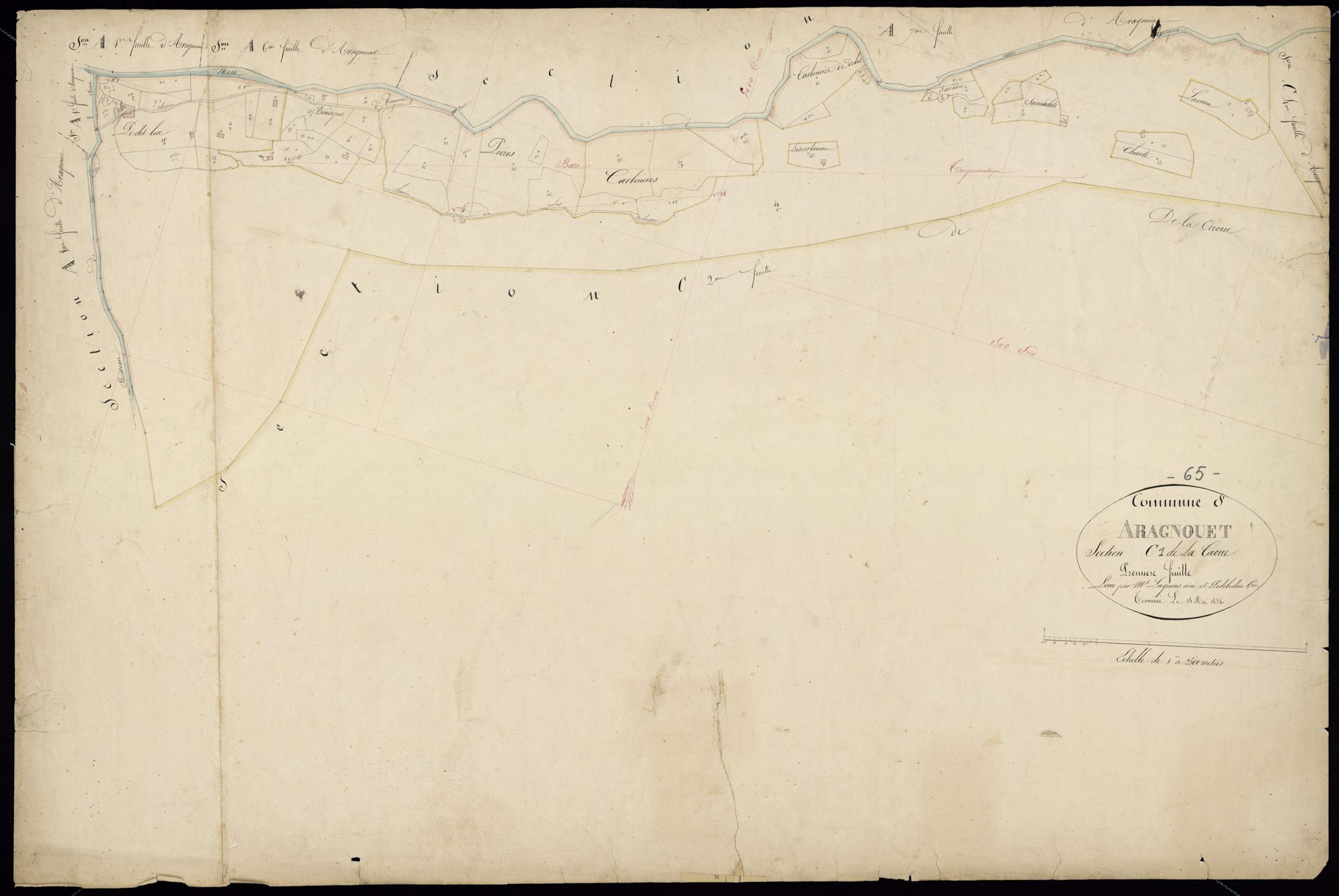 Aragnouet - Aragnouet.- Section C, 1re feuille